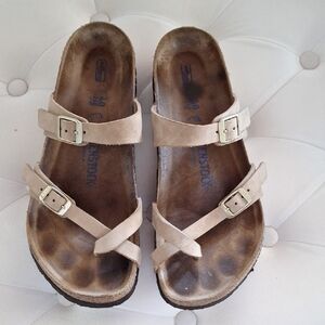 Birkenstock Mayari 40 9 9.5 10 Sandcastle Tan Brown Beige Cork